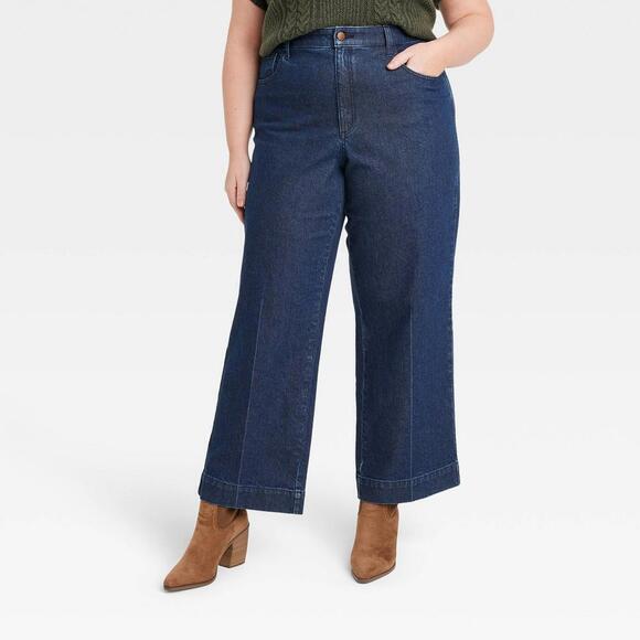 Women's High-Rise Wide Leg Jeans | Universal Thread | 28 - Picture 1 of 16